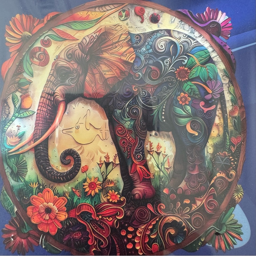 Craft Hub Floral Elephant Large New Premium Wood Puzzle